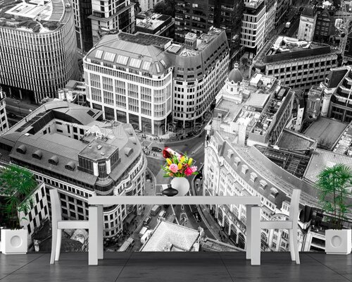 Вид на город с высоты птичьего полета Вид на город с высоты птичьего полета