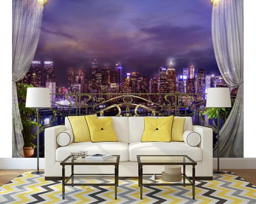 Вид на ночной город Вид на ночной город