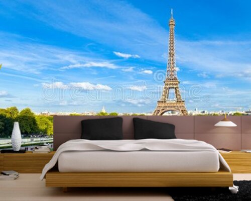 Вид на красивую Эйфелевую башню Вид на красивую Эйфелевую башню