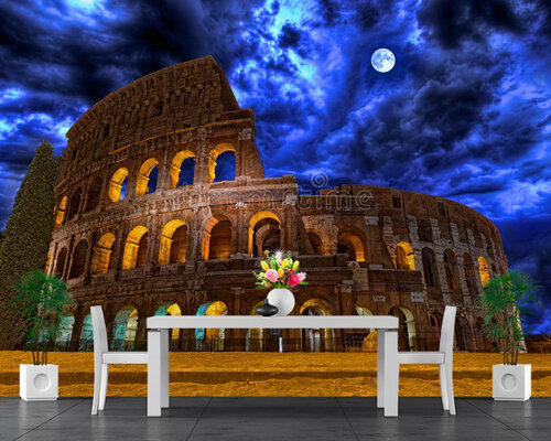 Колизей на фоне синего неба Колизей на фоне синего неба