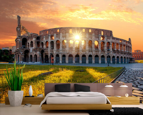 Колизей сквозь закат Колизей сквозь закат