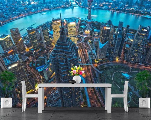 Шанхай с высоты птичьего полета Шанхай с высоты птичьего полета