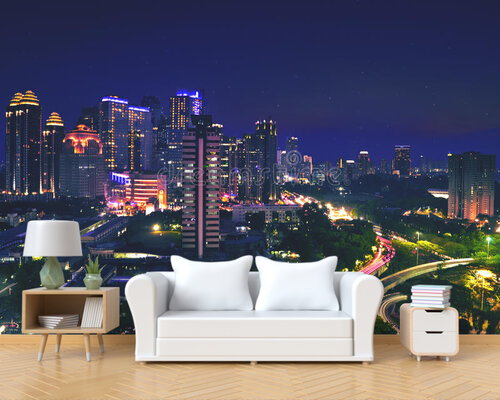 Мегаполис ночью Мегаполис ночью