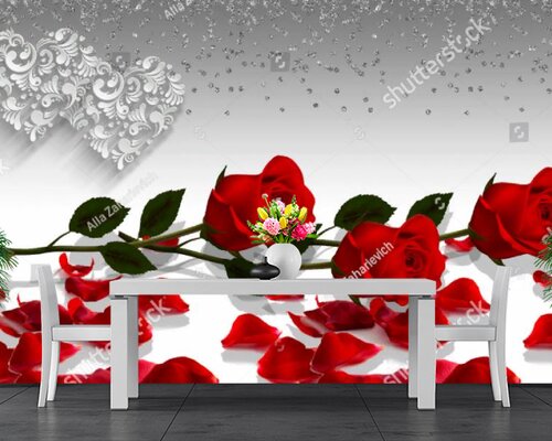 3D Розы для сердец влюбленных 3D Розы для сердец влюбленных