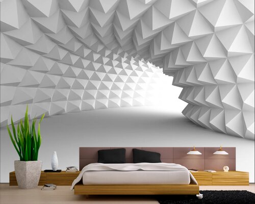 3D Белый тоннель 3D Белый тоннель