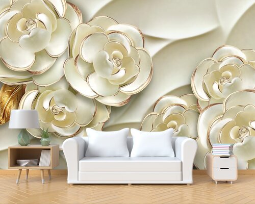 3D Керамические розы с позолотой 3D Керамические розы с позолотой