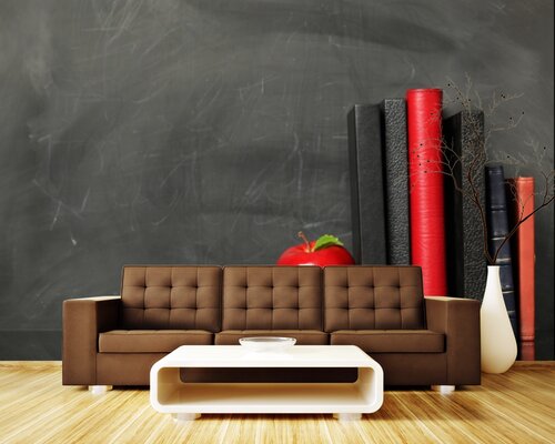 Книги на полке на черном фоне Книги на полке на черном фоне