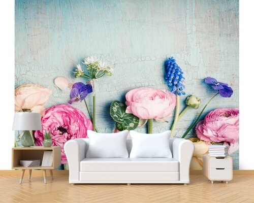 3D Чудесные цветы в стиле ретро 3D Чудесные цветы в стиле ретро