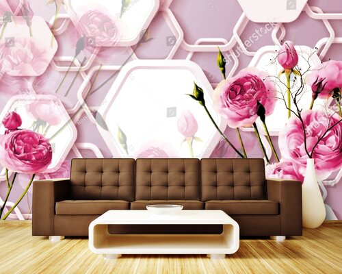 3D Изысканные пионы 3D Изысканные пионы