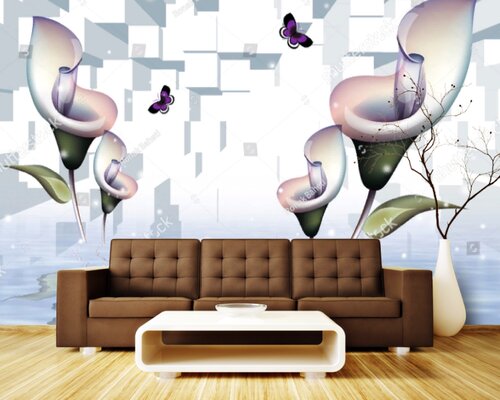 3D Каллы над водой 3D Каллы над водой