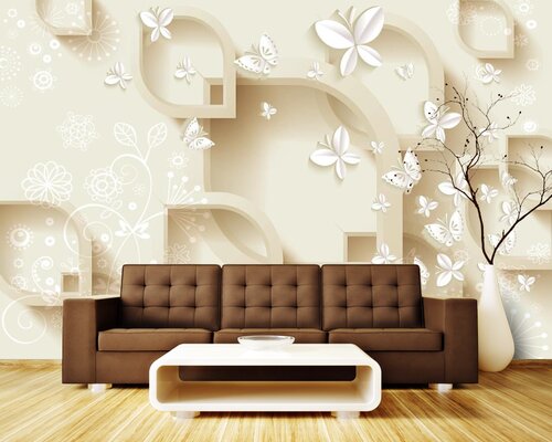 3D Белые бабочки 3D Белые бабочки