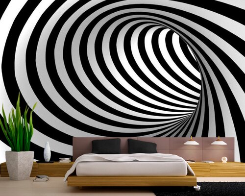 Крутящий черно-белый тоннель Крутящий черно-белый тоннель