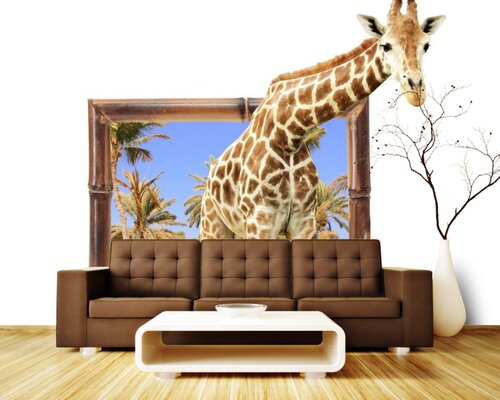 Жираф с бамбуковой рамой Жираф с бамбуковой рамой