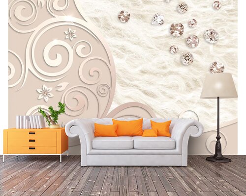 3D Сочетание фактур с россыпью бриллиантов 3D Сочетание фактур с россыпью бриллиантов