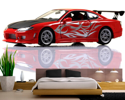 Красный спортивный Ниссан Красный спортивный Ниссан