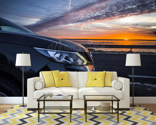 Черный Ниссан и закат Черный Ниссан и закат