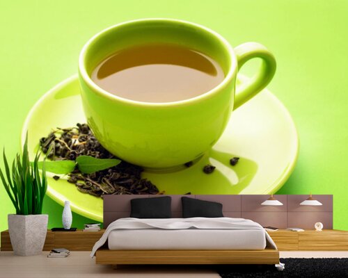 Нежно-зеленая чашка чая Нежно-зеленая чашка чая