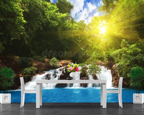 Рассвет над водопадом Рассвет над водопадом