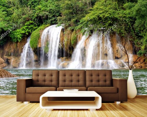 Водопад на озере Водопад на озере