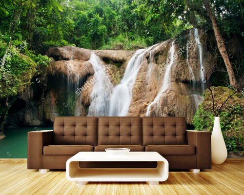 Лесные мотивы с водопадом Лесные мотивы с водопадом