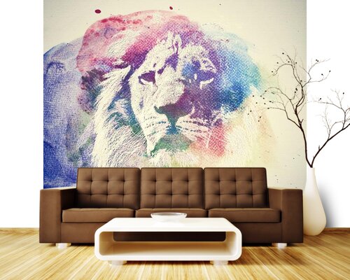 Нарисованная голова льва Нарисованная голова льва