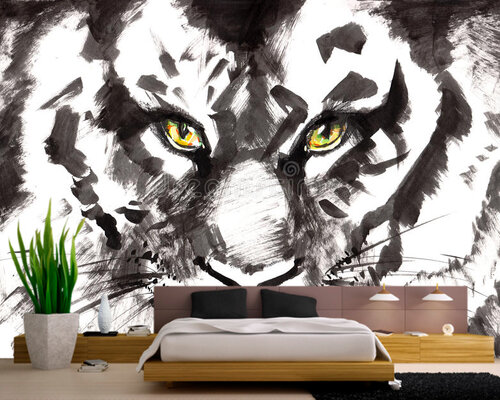 Голова белого тигра Голова белого тигра