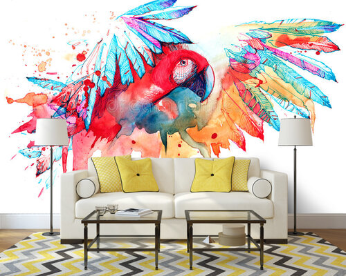 Нарисованный попугай Нарисованный попугай