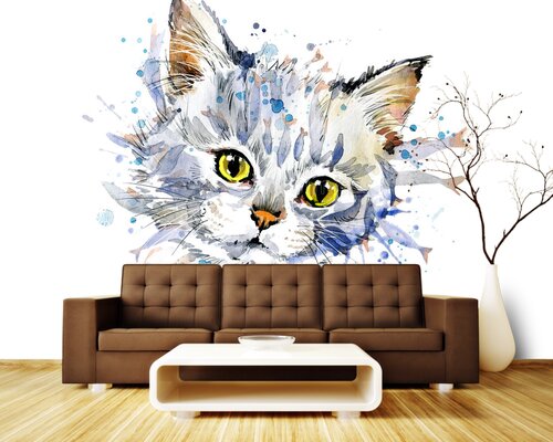 Милый нарисованный котик Милый нарисованный котик