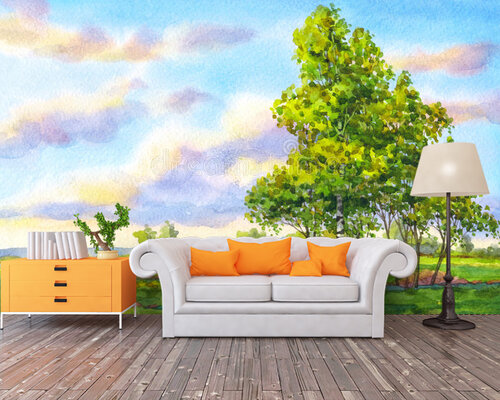 Деревья в поле Деревья в поле