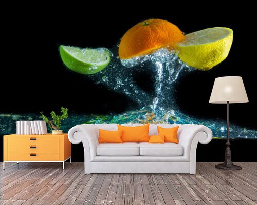 Цитрусы взлетающие над водой Цитрусы взлетающие над водой