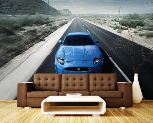 Синий R-8 на трассе Синий R-8 на трассе