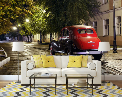 Красный ретро авто Красный ретро авто