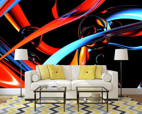 Стремительная цветная абстракция Стремительная цветная абстракция