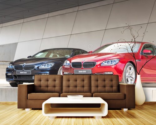 Два БМВ - красный и черный Два БМВ - красный и черный