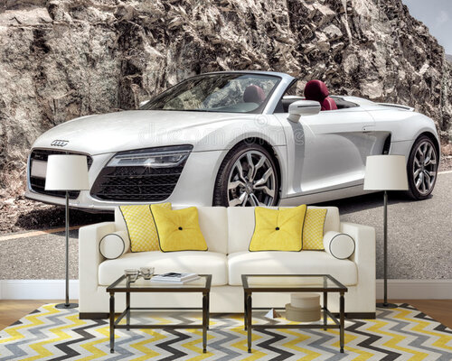 Ауди R8 кабриолет в горах Ауди R8 кабриолет в горах