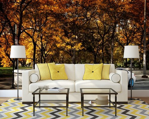 Авто в осеннем парке Авто в осеннем парке