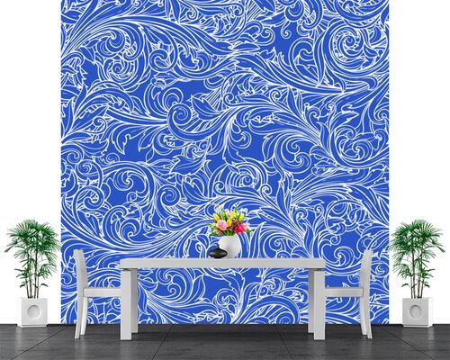 Фон с синими узорами Фон с синими узорами