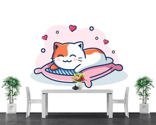 Котенок на подушке Котенок на подушке