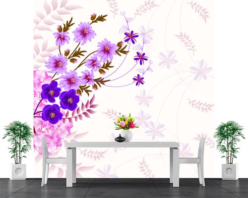 Розовый нарисованный букетик Розовый нарисованный букетик