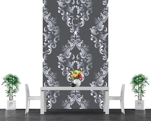 Серые завитки на черном фоне Серые завитки на черном фоне