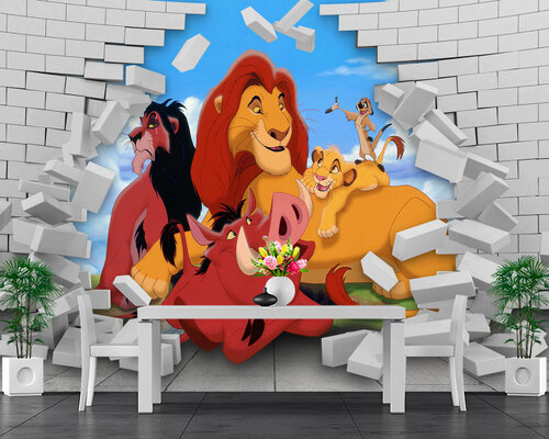 Король лев в стене Король лев в стене