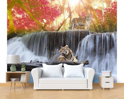 Водопад с тиграми Водопад с тиграми