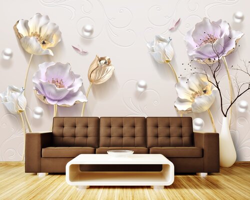 Лиловые фарфоровые цветы Лиловые фарфоровые цветы