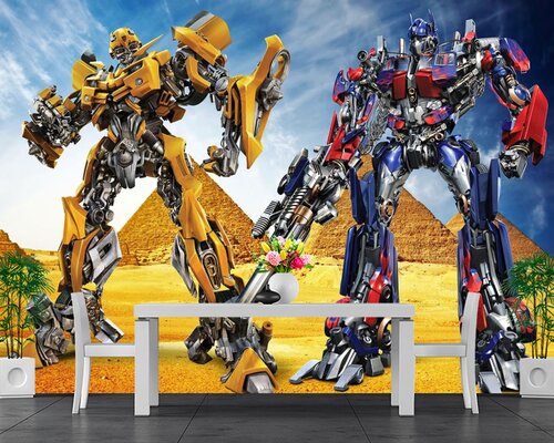 Трансформеры Бамблби и Оптимус в Египте Трансформеры Бамблби и Оптимус в Египте