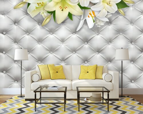 3D Нежные лилии на роскошной коже 3D Нежные лилии на роскошной коже