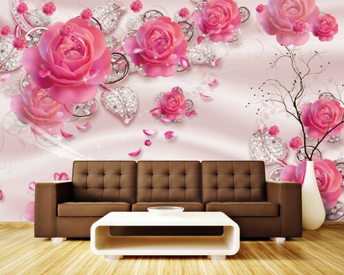 3D Розы на шелке 3D Розы на шелке