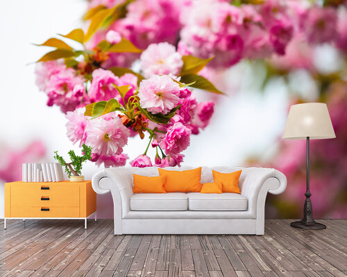 Ярко-розовая японская сакура Ярко-розовая японская сакура