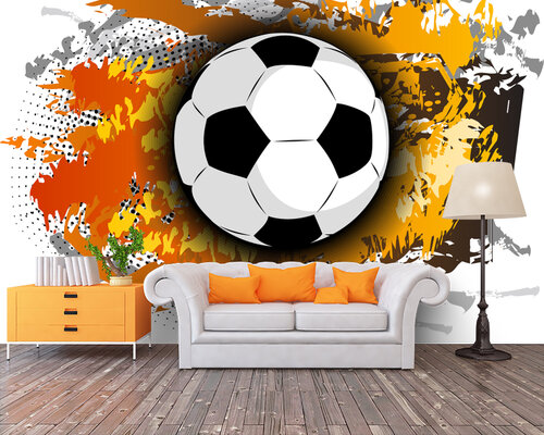 Футбольный мяч на поле Футбольный мяч на поле