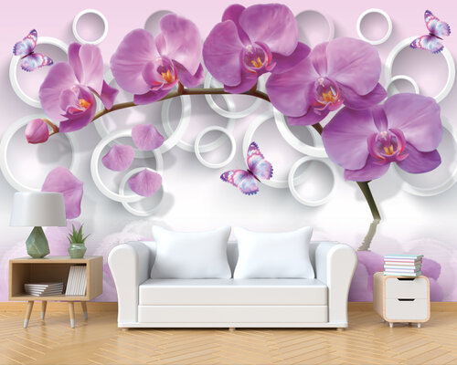 3D Веточка изысканных орхидей 3D Веточка изысканных орхидей