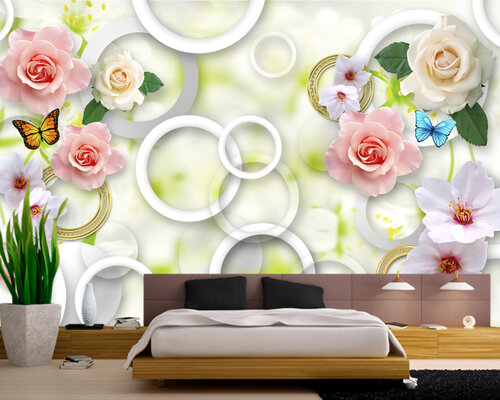 3D Чудные цветы с кольцами 3D Чудные цветы с кольцами